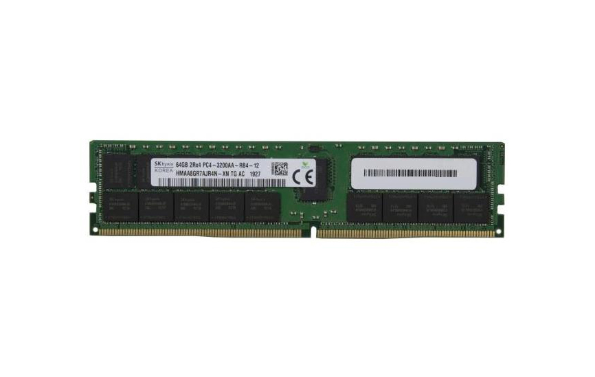 Hynix HMAA8GR7AJR4N-XN 64GB PC4-25600 DDR4-3200MHz ECC Registered CL22 RDIMM 1.2V Dual-Rank x4 Memory Module