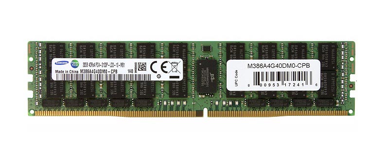 Samsung M386A4G40DM0-CPB 32GB DDR4-2133MHz PC4-17000 ECC Registered CL15 288-Pin Load Reduced DIMM 1.2V Quad Rank Memory Module